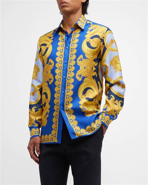 mens versace baroque shirt|Versace barocco shirts.